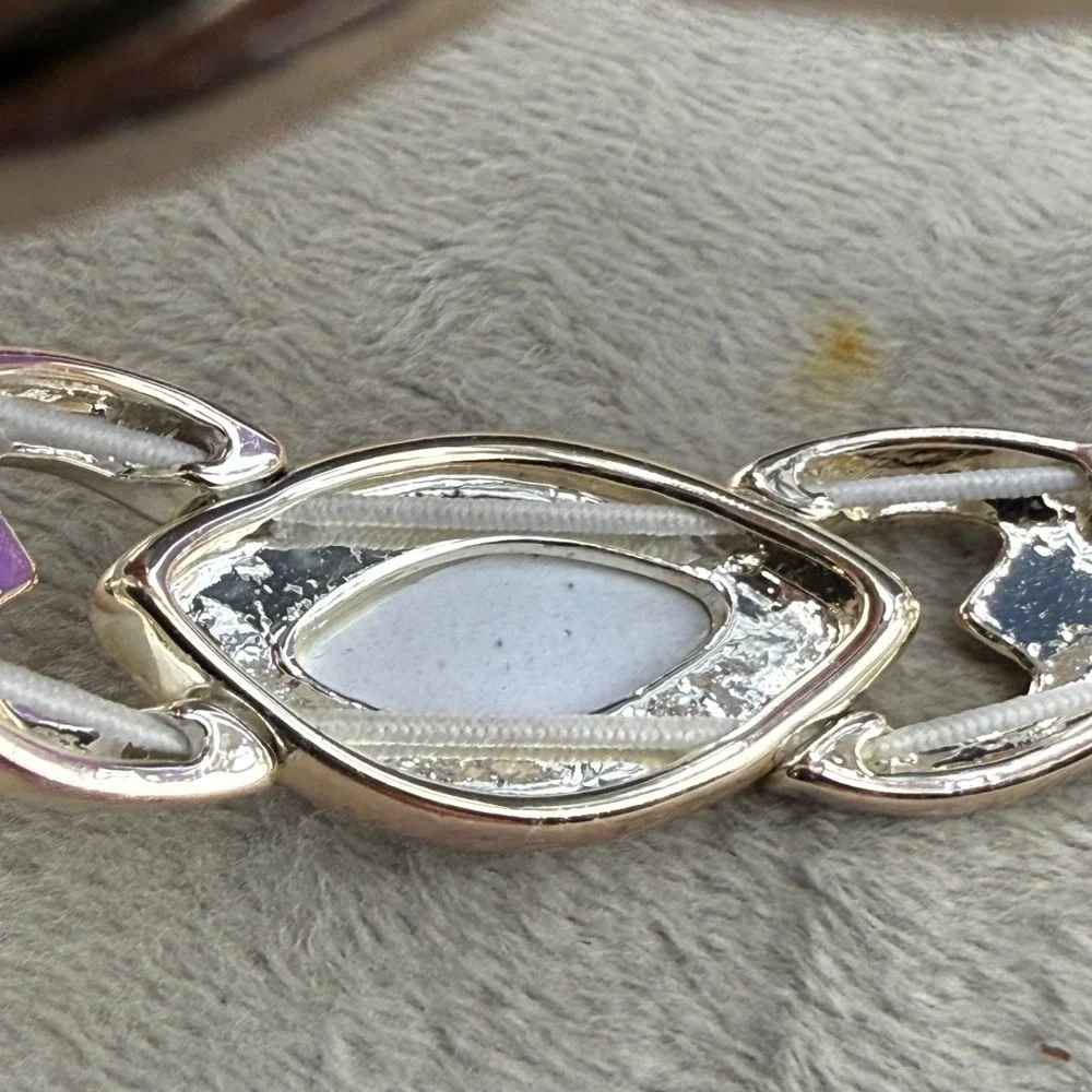 Napier Bracelet Silver Tone‎ Stretch Pink 7.5